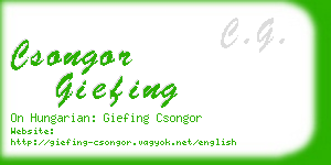 csongor giefing business card